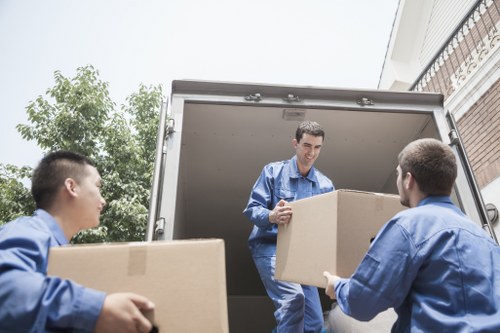 Office relocation items prepared for a business move in Merton