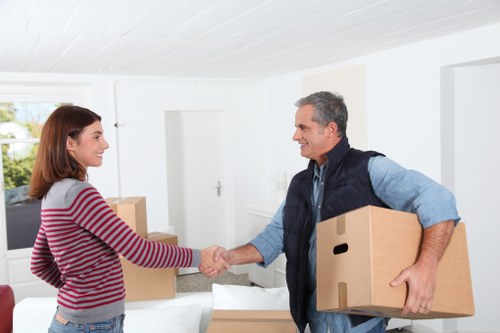 Careful furniture handling during a Merton van move