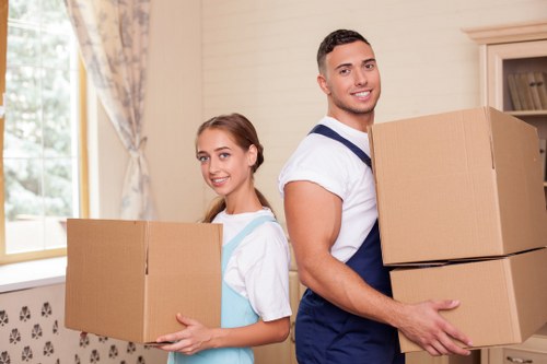Careful packing materials used by movers in Merton for fragile items