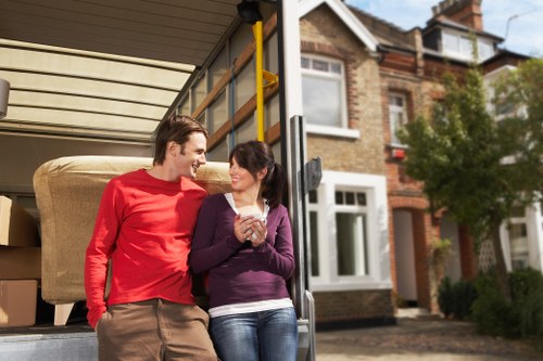 Professional man and van service supporting a move in Merton